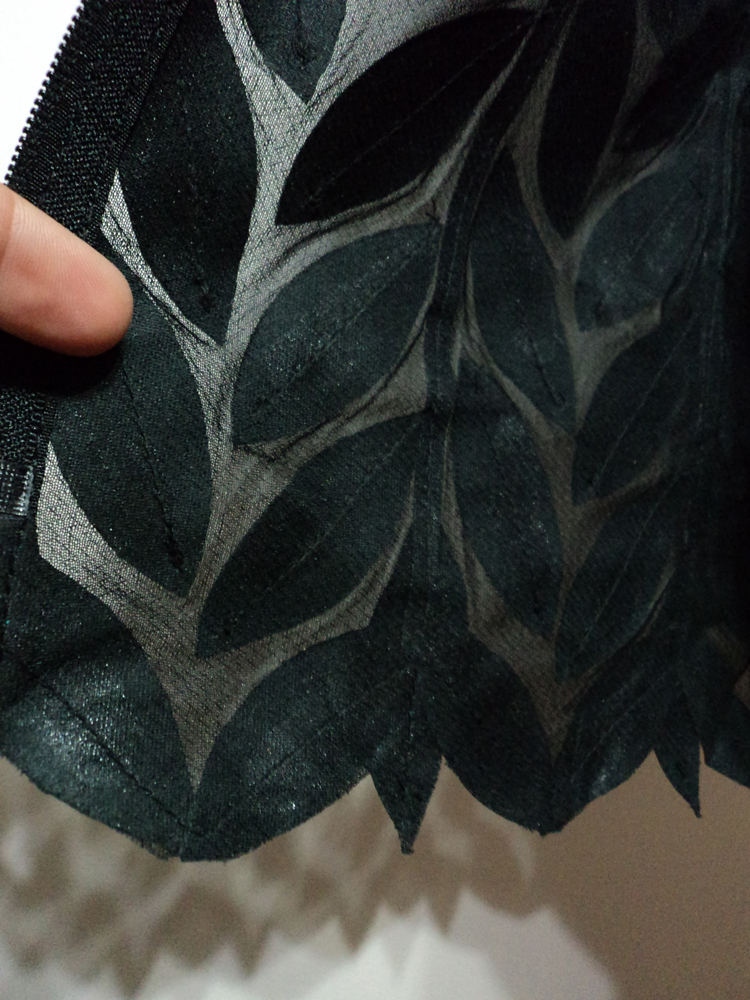 Black Leather Leaf Jacket for Women Design 04 Genuine Short Handmade Lightweight Meshed