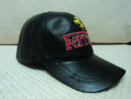 Ferrari Leather Black Baseball Hat Cap [BUY 1 GET 1 FREE]