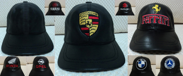 Leather Black Baseball Hat Cap [BUY 1 GET 1 FREE] Porsche Ferrari Harley Davidson ...