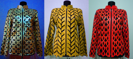 Click to See All Available Designs and Colors of Leather Leaf Jackets