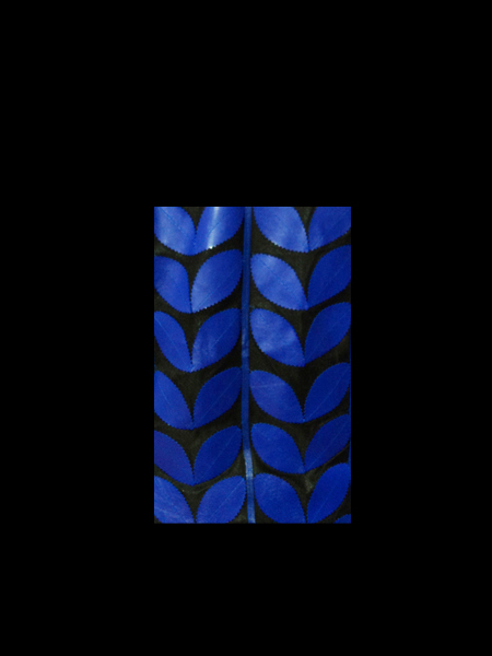 Blue Leather Leaf Bolero for Women