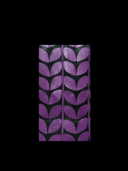 Womens Purple Leather Leaf Bolero